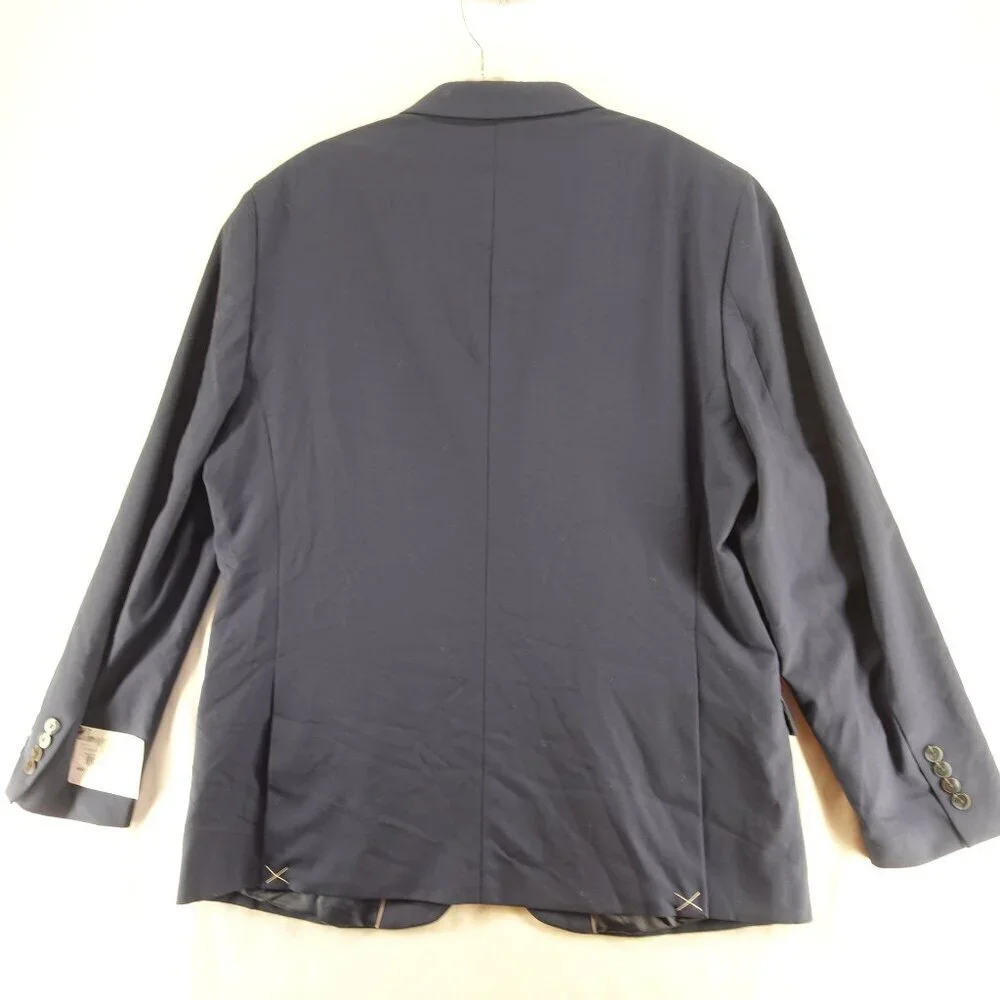 Men's NAUTICA Modern Fit Bi Stretch Suit Blazer Jacket in Solid Blue size 44R